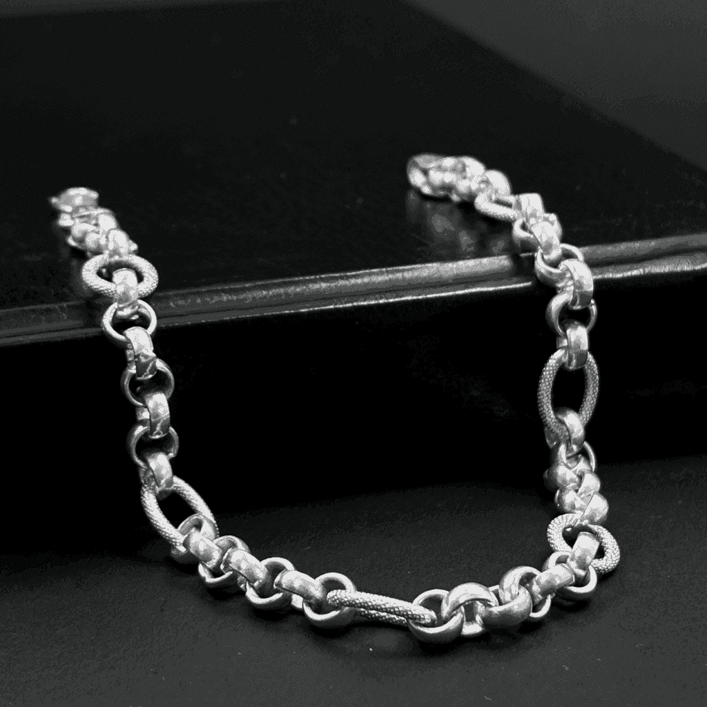 The 925 Sterling Silver Italian Bracelet - Celestora - India - Greek - - Bracelet for Men, Boys, Gift for Men, Brother, Boyfriend, Husband