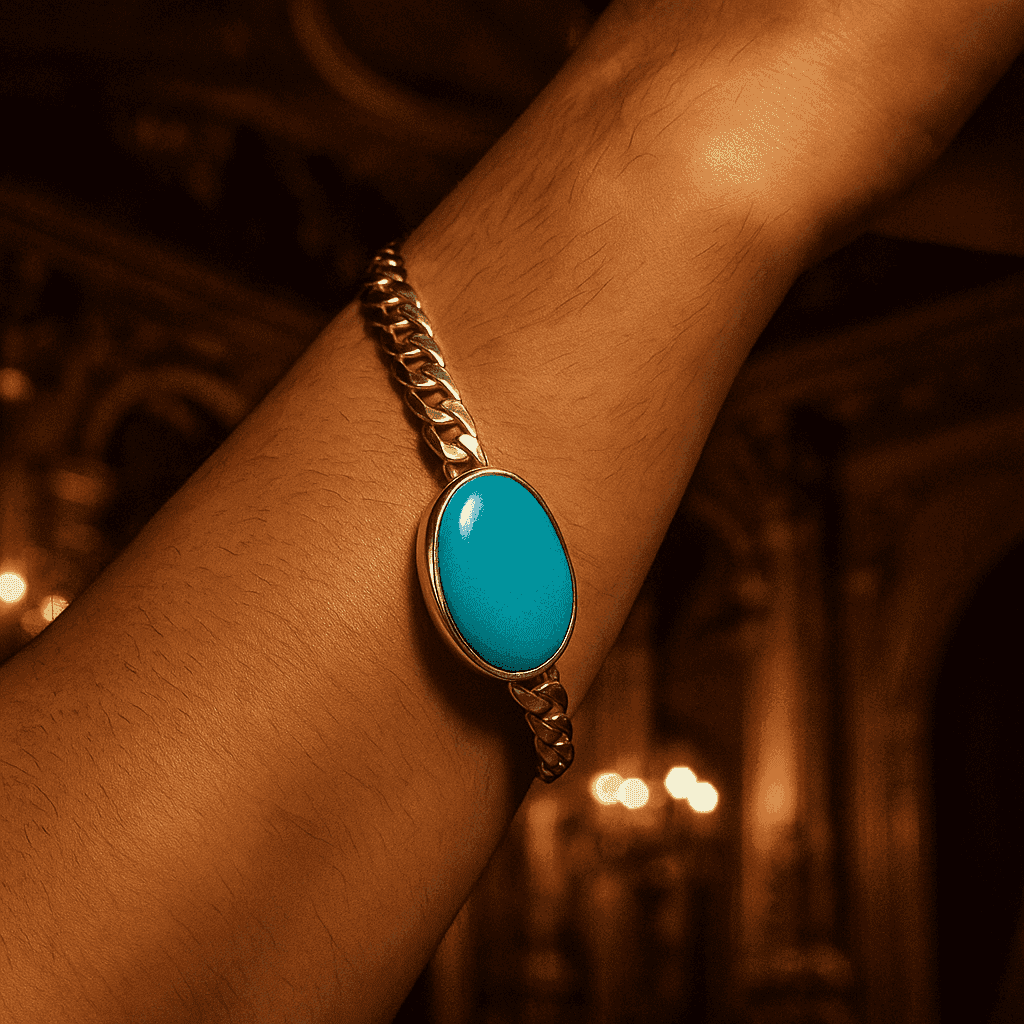 The 925 Sterling Silver Eclipse Bracelet | Blue Stone | Inspired by Salman Khan’s Iconic Style - Celestora - India - - - Bracelet for Men, Boys, Gift for Men, Brother, Boyfriend, Husband