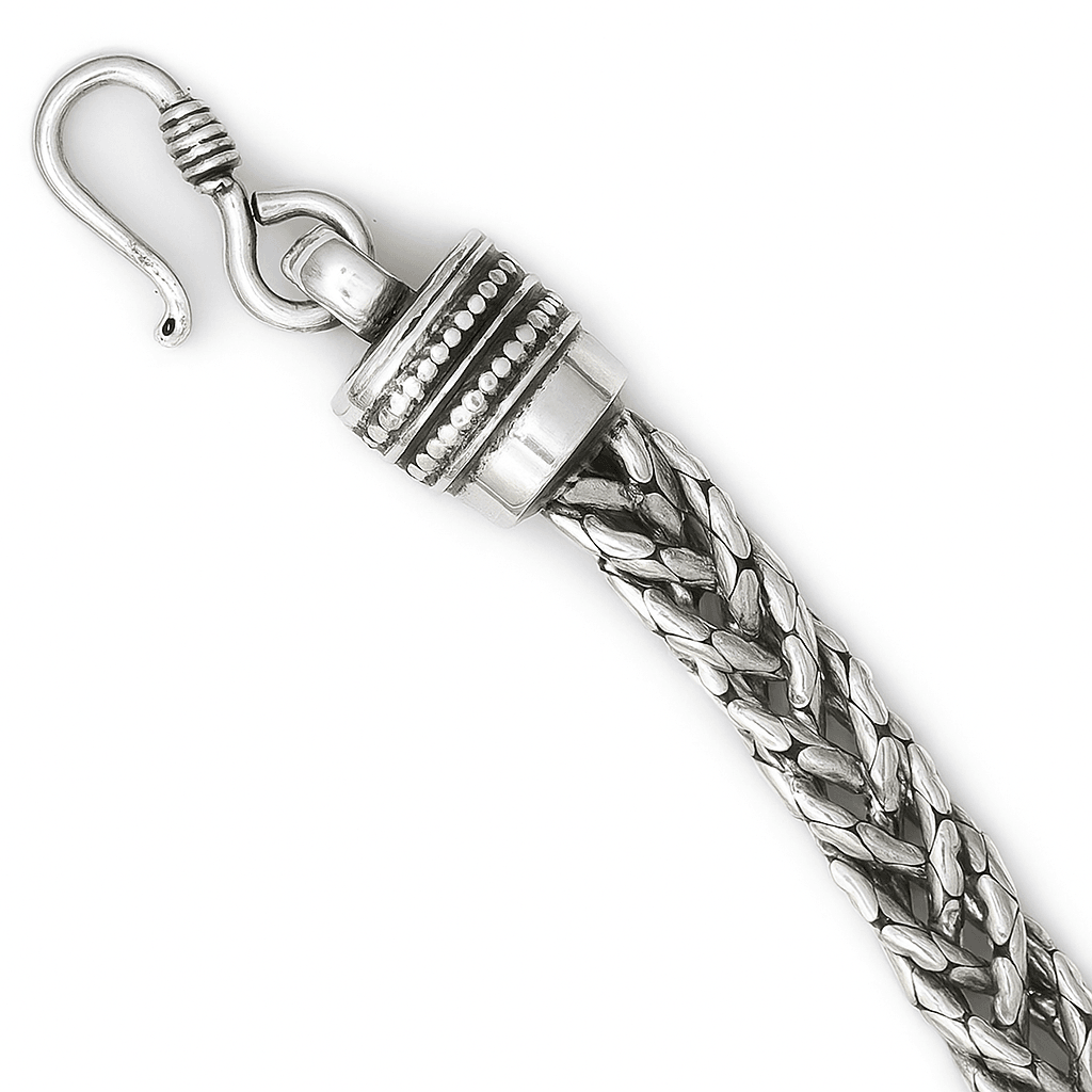 The 925 Sterling Silver Braided Bracelet - Celestora - India - - - Bracelet for Men, Boys, Gift for Men, Brother, Boyfriend, Husband