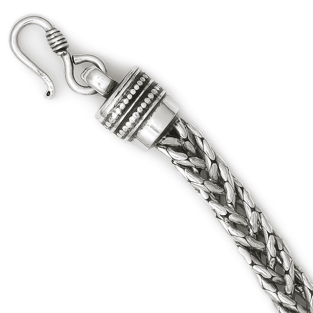 The 925 Sterling Silver Braided Bracelet - Celestora - India - Classic - - Bracelet for Men, Boys, Gift for Men, Brother, Boyfriend, Husband