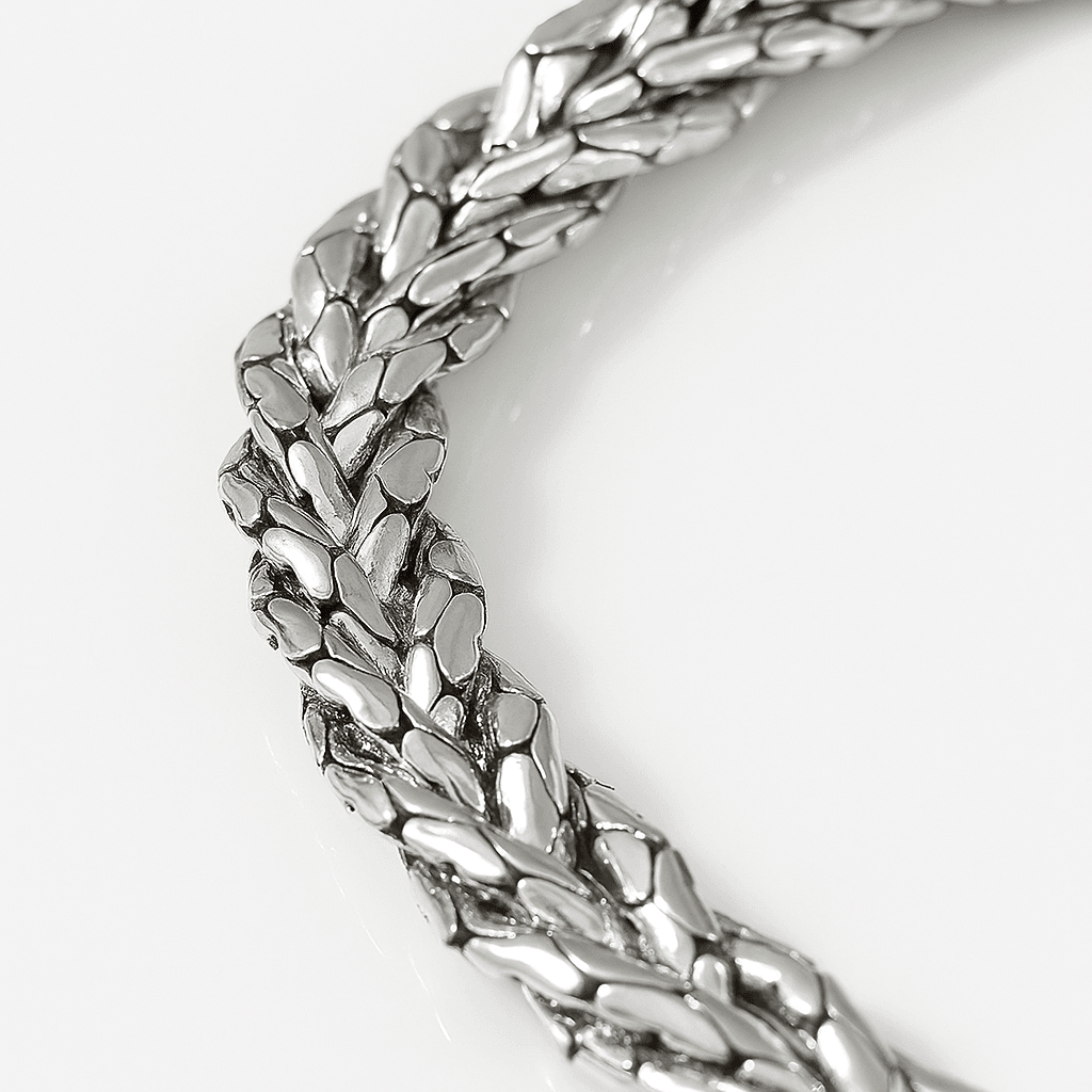 The 925 Sterling Silver Braided Bracelet - Celestora - India - - - Bracelet for Men, Boys, Gift for Men, Brother, Boyfriend, Husband