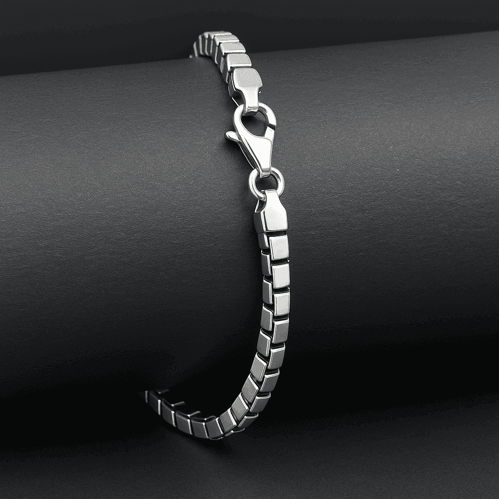 The 925 Sterling Silver Premium Imported Gifting Bracelet - Celestora - India - Midnight - - Bracelet for Men, Boys, Gift for Men, Brother, Boyfriend, Husband