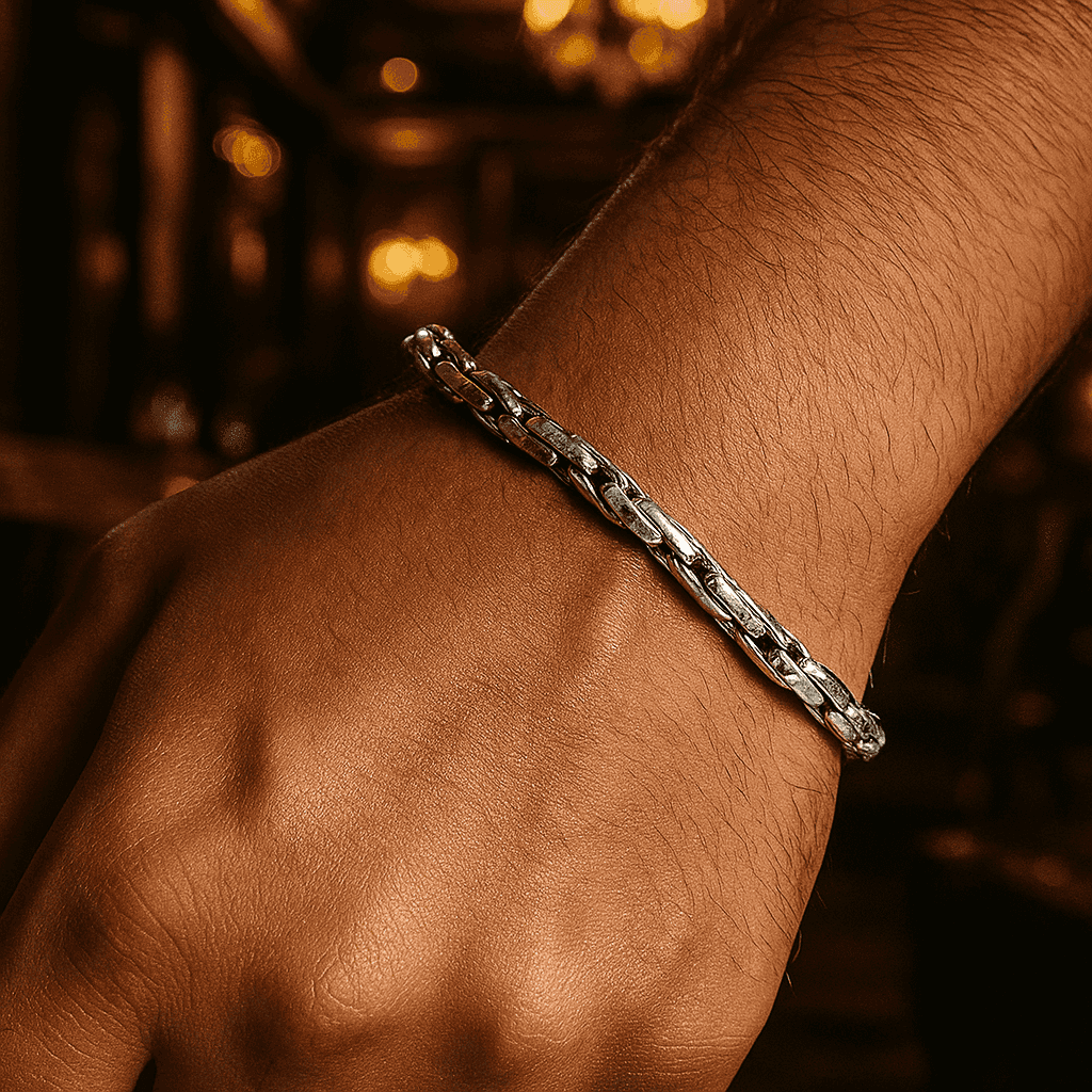 The 925 Sterling Silver Warrior Bracelet - Celestora - India - - - Bracelet for Men, Boys, Gift for Men, Brother, Boyfriend, Husband