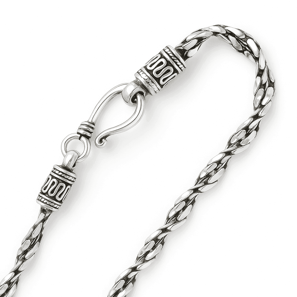 The 925 Sterling Silver Temple Chain - Celestora - India - 20 inches - - Chains for Men, Boys, Gift for Men, Brother, Boyfriend, Husband