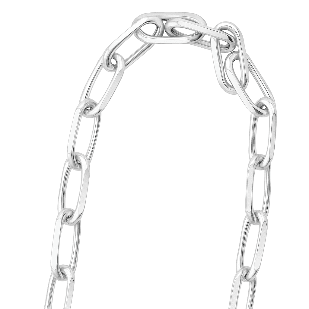 The 925 Sterling Silver Rolo Cable Chain | Paperclip Link Chain - Celestora - India - - - Chains for Men, Boys, Gift for Men, Brother, Boyfriend, Husband