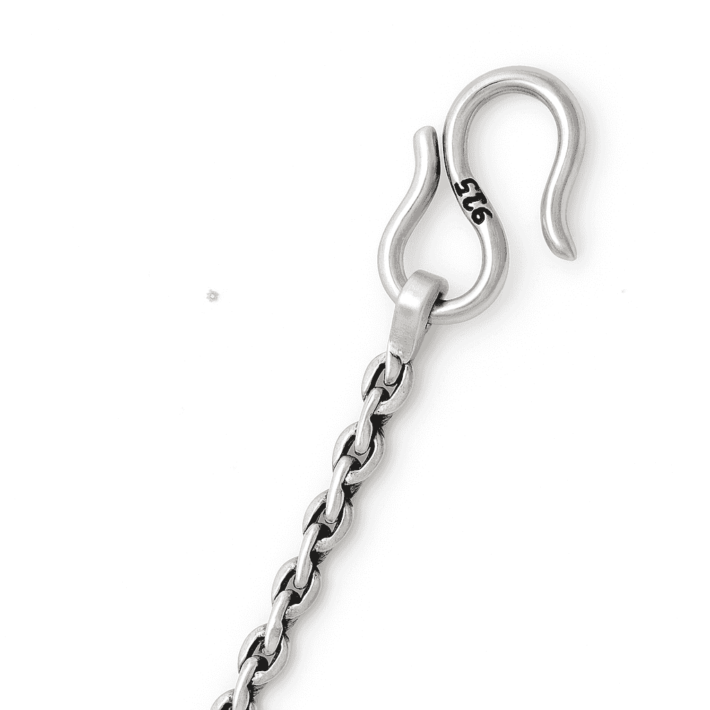 The 925 Sterling Silver Strike Chain - Celestora - India - Textured Snake Chain - men - Chains