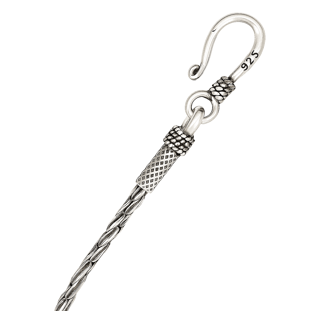 The 925 Sterling Silver Twin-Link Chain - Celestora - India - Twin / 20 inches - men - Chains