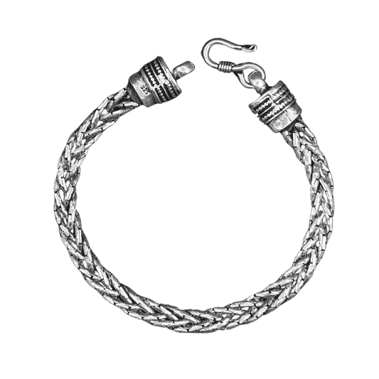 The 925 Sterling Silver Braided Bracelet - Celestora - India - - - Bracelet for Men, Boys, Gift for Men, Brother, Boyfriend, Husband