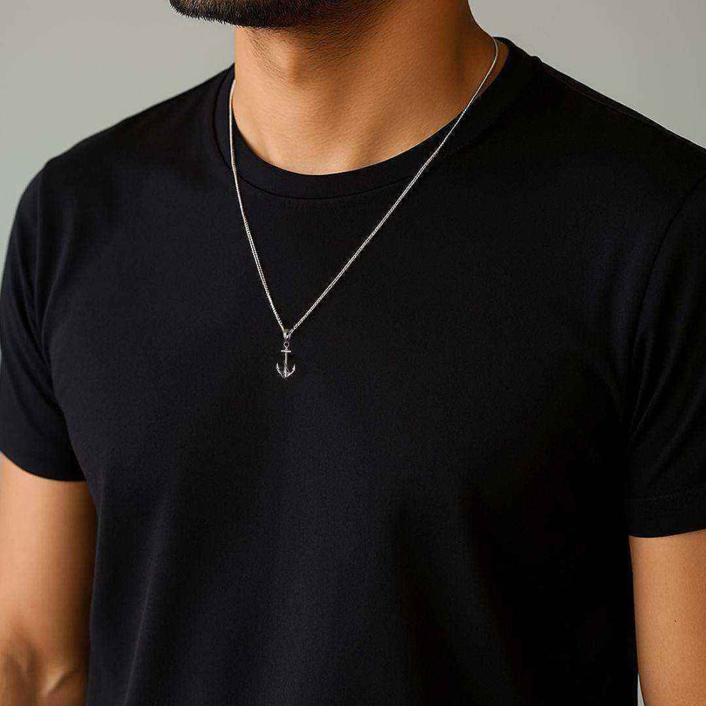 The 925 Silver Sea Anchor Pendant (Without Chain) - Celestora - India - Without Chain - - Pendants for Men, Boys, Gift for Men, Brother, Boyfriend, Husband