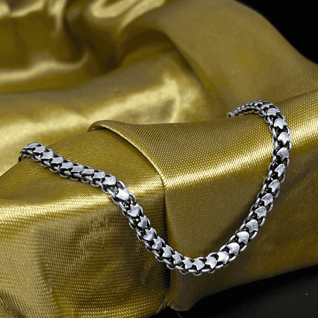 The 925 Sterling Silver Dual Design Bracelet - Celestora - India - - - Bracelet for Men, Boys, Gift for Men, Brother, Boyfriend, Husband