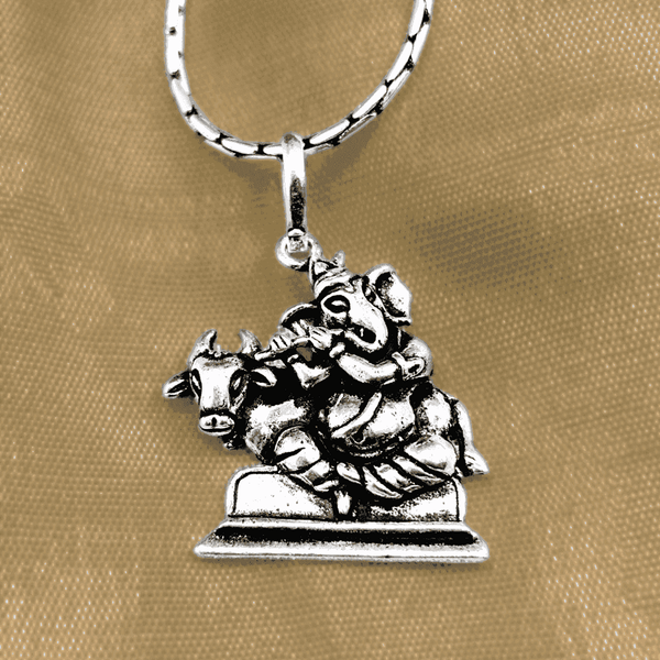 The 925 Sterling Silver Ganesha Blessing Silver Pendant | Unisex | Without Chain - Celestora - India - Ganesh Shakti - - God Pendant for Men, Boys, Gift for Men, Brother, Boyfriend, Husband