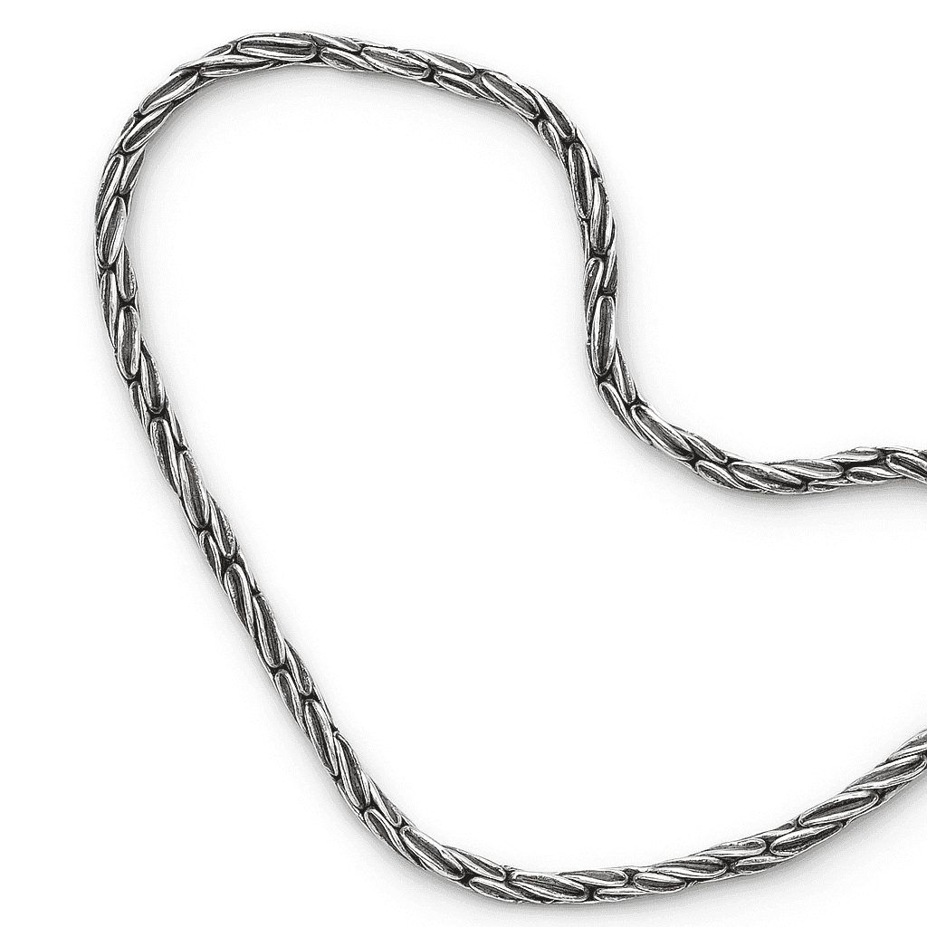 The 925 Sterling Silver Twin-Link Chain - Celestora - India - Twin / 20 inches - men - Chains