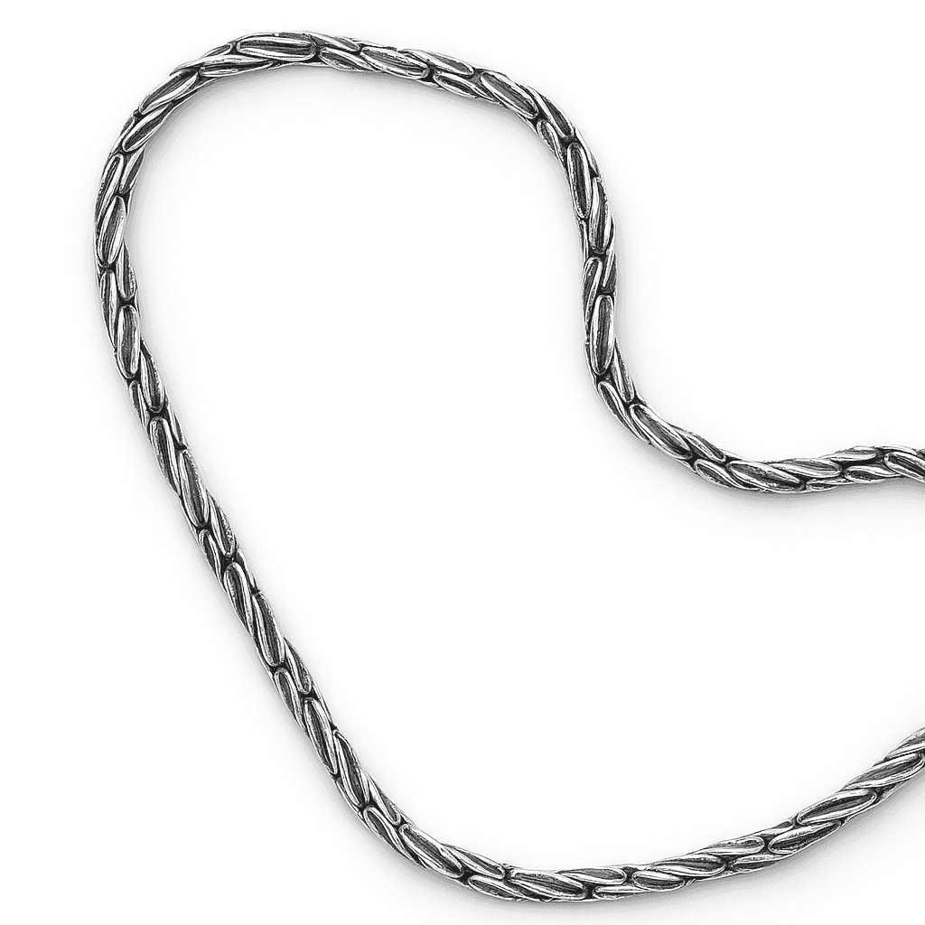 The 925 Sterling Silver Twin-Link Chain - Celestora - India - Twin / 20 inches - - Chains for Men, Boys, Gift for Men, Brother, Boyfriend, Husband