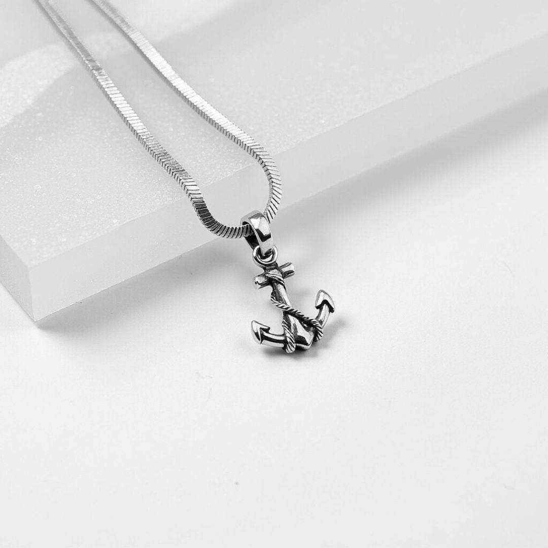 The 925 Silver Sea Anchor Pendant (Without Chain) - Celestora - India - Without Chain - - Pendants for Men, Boys, Gift for Men, Brother, Boyfriend, Husband