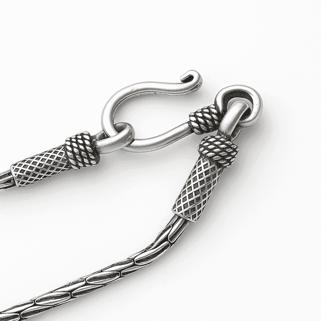 The 925 Sterling Silver Twin-Link Chain - Celestora - India - Twin / 20 inches - men - Chains