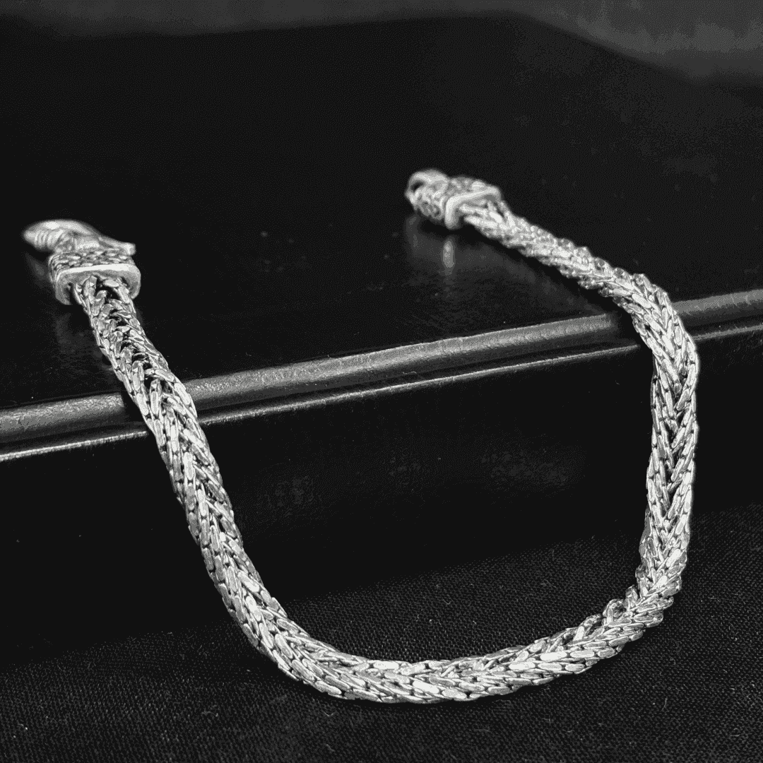 The 925 Sterling Silver Braided Bracelet - Celestora - India - Classic - - Bracelet for Men, Boys, Gift for Men, Brother, Boyfriend, Husband