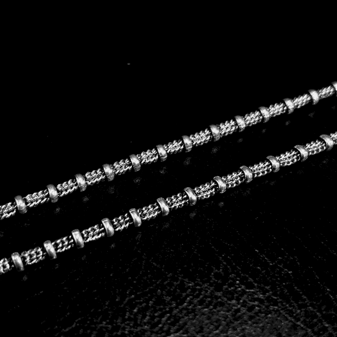 The 925 Sterling Silver Twin-Link Chain - Celestora - India - Twin / 20 inches - - Chains for Men, Boys, Gift for Men, Brother, Boyfriend, Husband