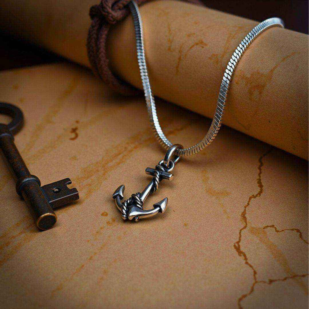 The 925 Silver Sea Anchor Pendant (Without Chain) - Celestora - India - Without Chain - - Pendants for Men, Boys, Gift for Men, Brother, Boyfriend, Husband