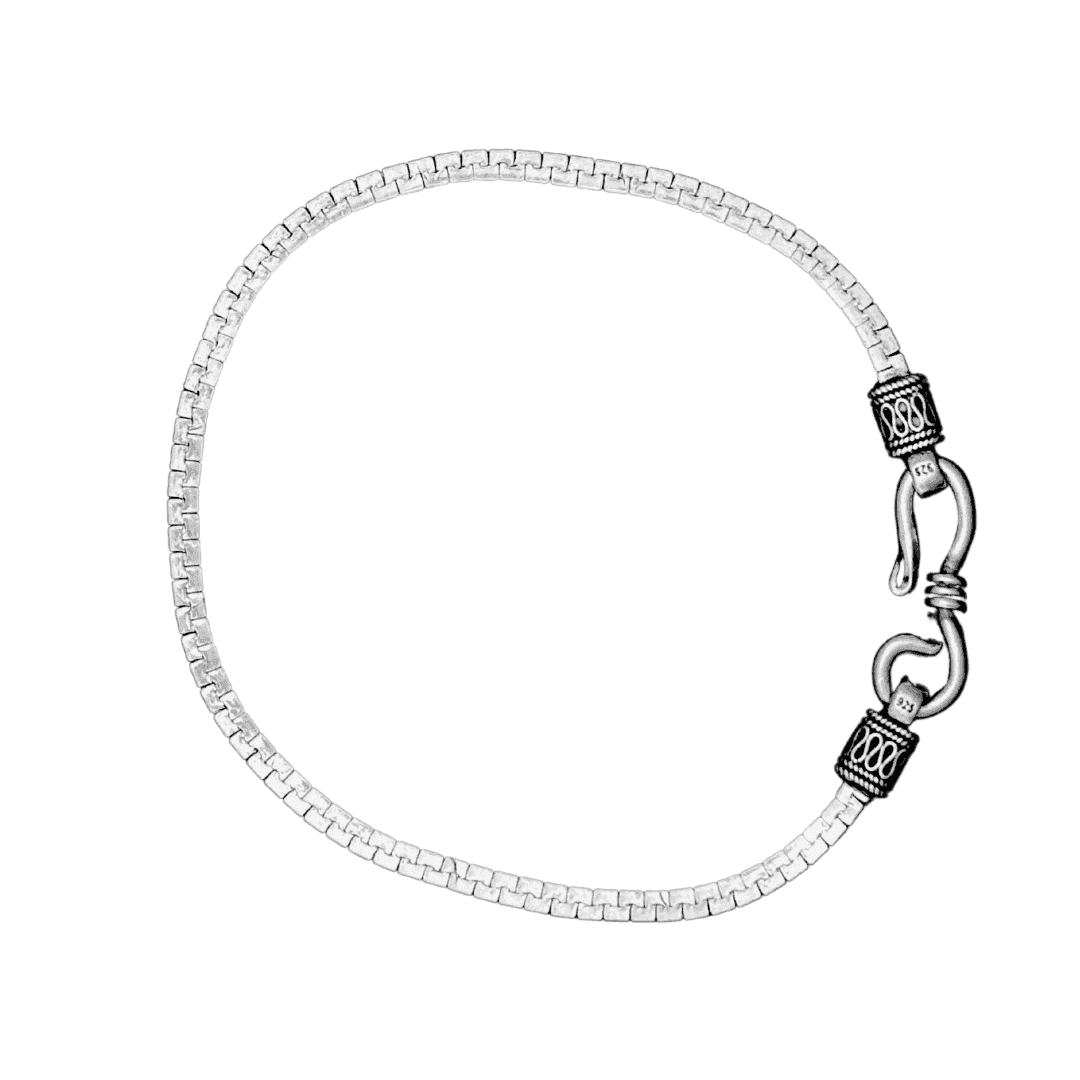 The 925 Sterling Silver Signature Bracelet - Celestora - India - Infinity | 8 inches - - Bracelet for Men, Boys, Gift for Men, Brother, Boyfriend, Husband