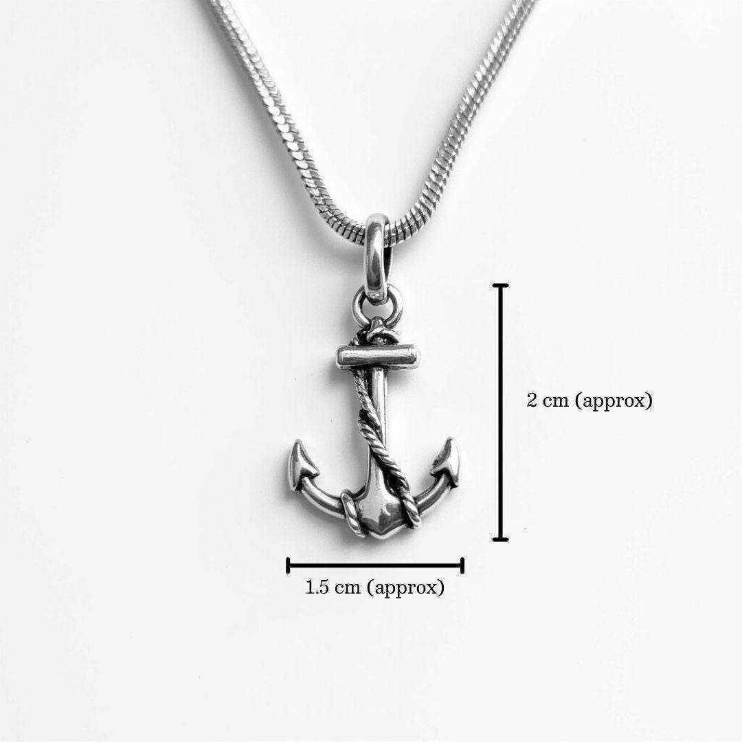 The 925 Silver Sea Anchor Pendant (Without Chain) - Celestora - India - Without Chain - - Pendants for Men, Boys, Gift for Men, Brother, Boyfriend, Husband
