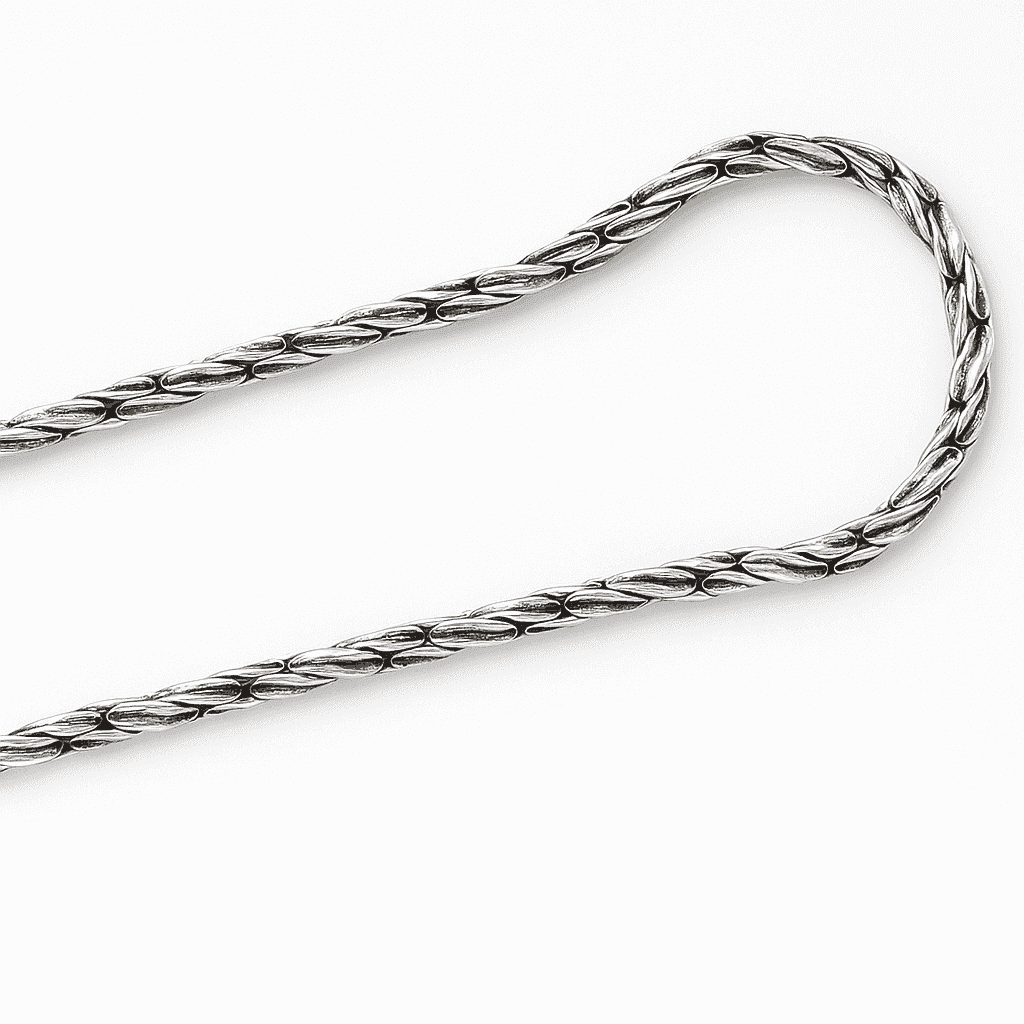 The 925 Sterling Silver Twin-Link Chain - Celestora - India - Twin / 20 inches - men - Chains