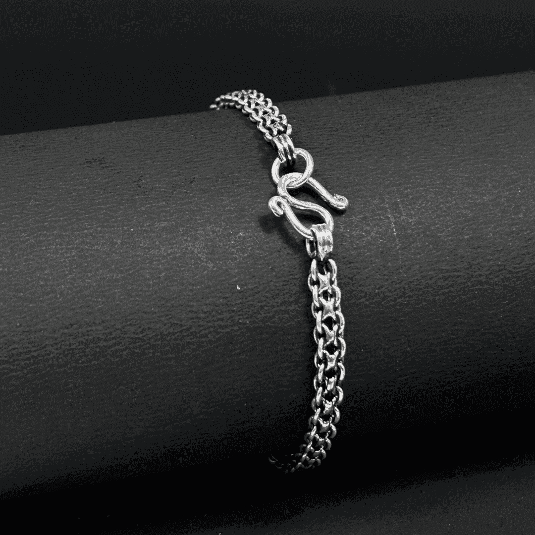The 925 Sterling Silver Dual Design Bracelet - Celestora - India - - - Bracelet for Men, Boys, Gift for Men, Brother, Boyfriend, Husband