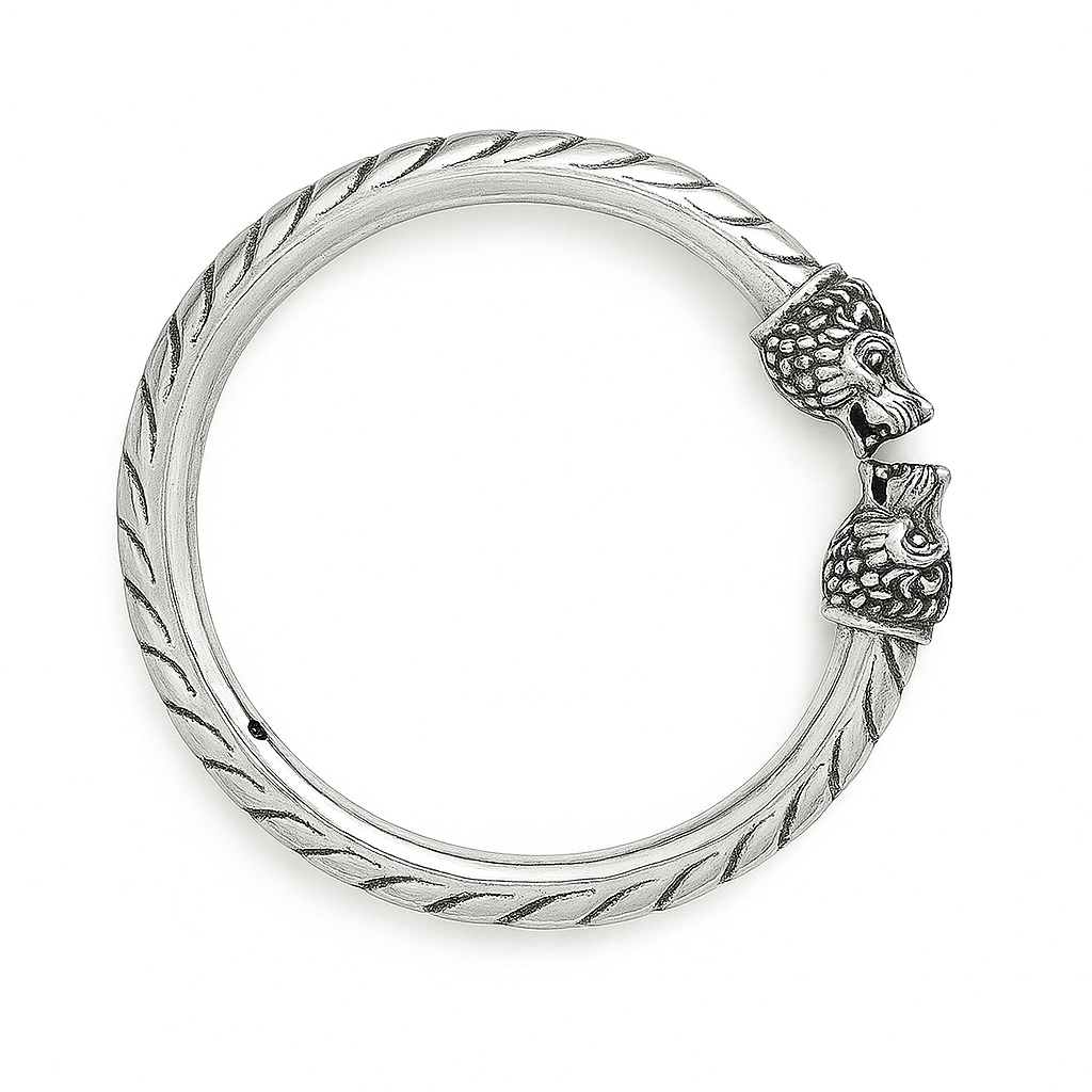 The 925 Sterling Silver Lion Cuff | Kada for Men - Celestora - India - - - Cuff / Kada for Men, Boys, Gift for Men, Brother, Boyfriend, Husband