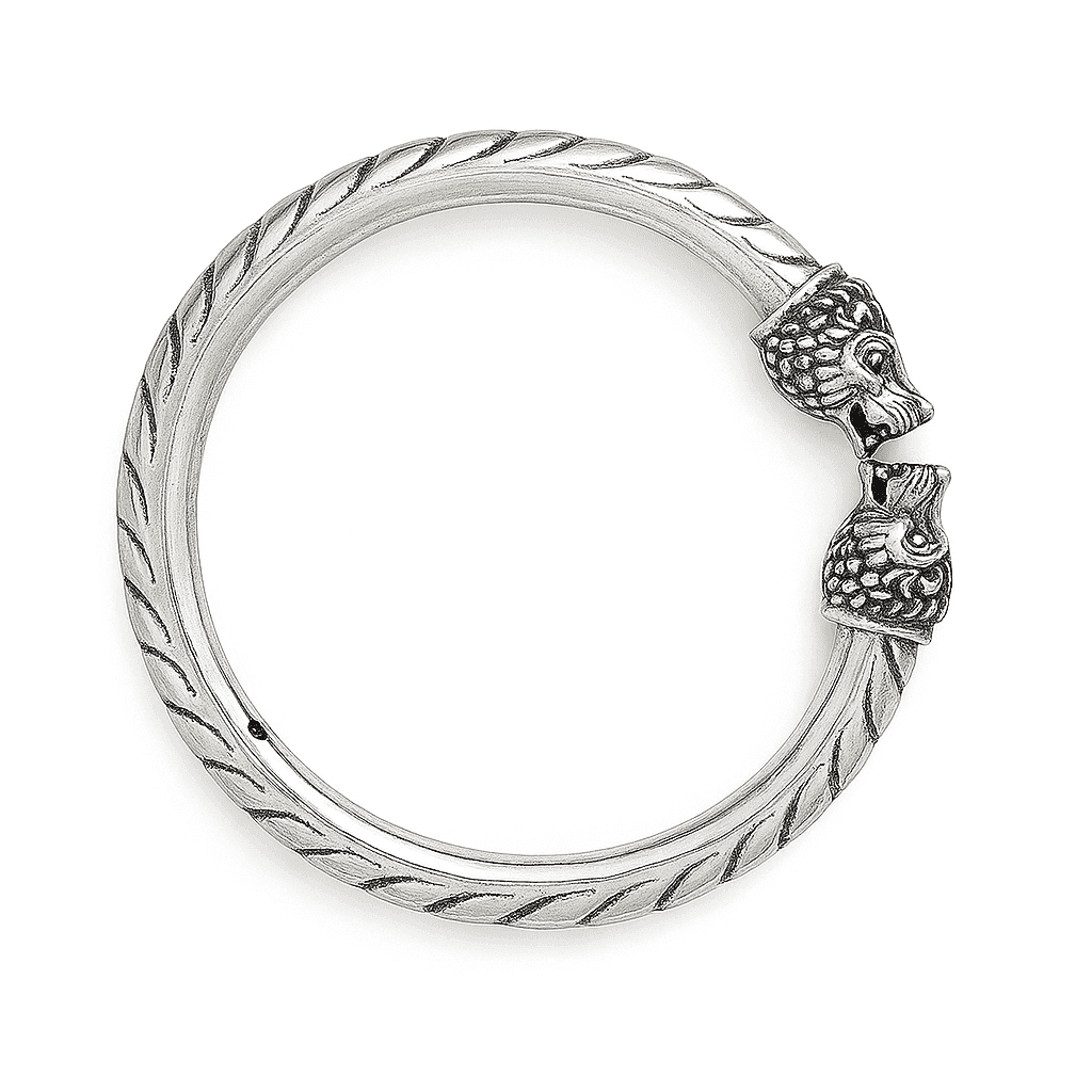 The 925 Sterling Silver Lion Cuff | Kada for Men - Celestora - India - Majestic - - Cuff / Kada for Men, Boys, Gift for Men, Brother, Boyfriend, Husband