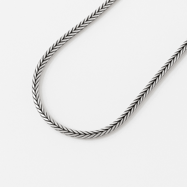The 925 Sterling Silver Strike Chain - Celestora - India - Textured Snake Chain - - Chains for Men, Boys, Gift for Men, Brother, Boyfriend, Husband