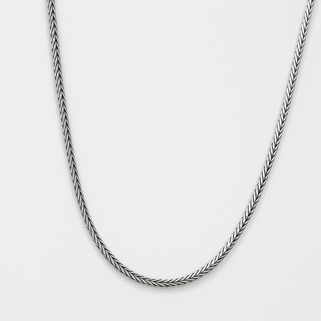 The 925 Sterling Silver Strike Chain - Celestora - India - Textured Snake Chain - men - Chains