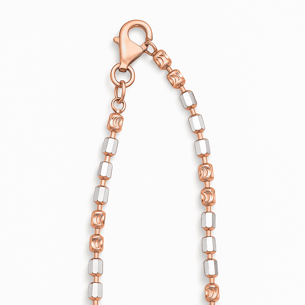 925 Sterling Silver Rose Glow Necklace - Celestora - India - - - 