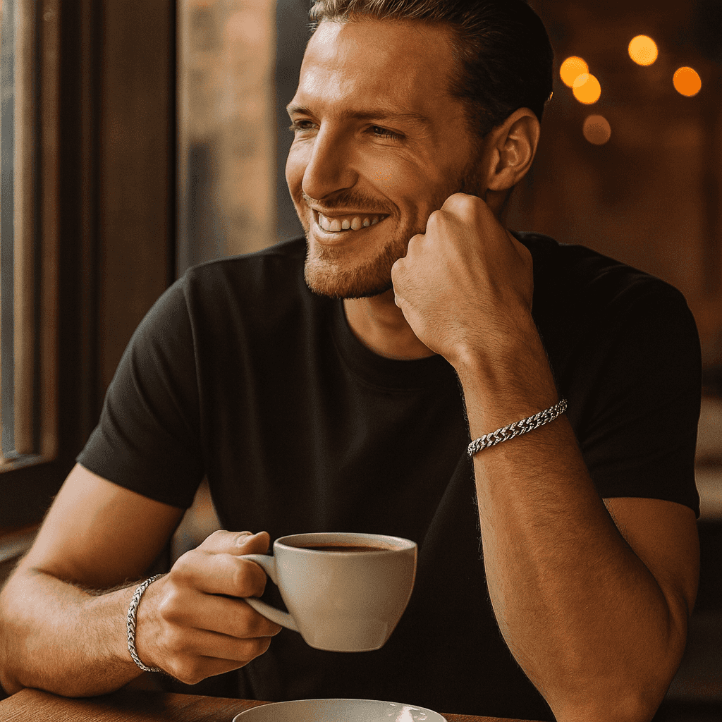 The 925 Sterling Silver Classic Cuban Curb Bracelet - Celestora - India - 4.5 mm - - Bracelet for Men, Boys, Gift for Men, Brother, Boyfriend, Husband