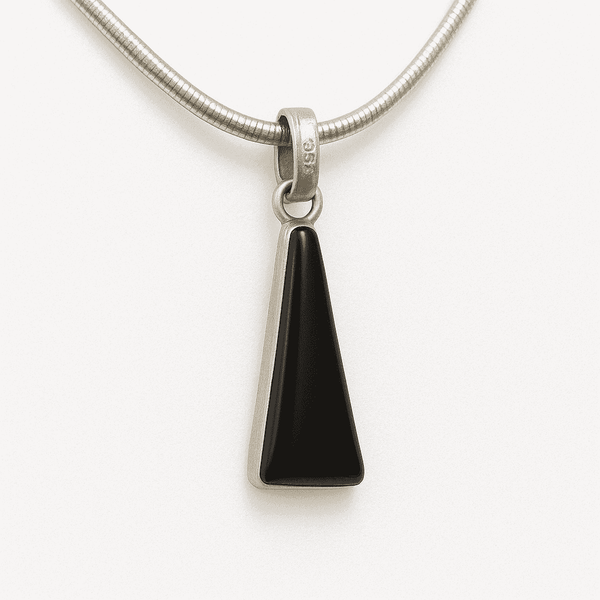 The 925 Sterling Silver Black Onyx Pendant for Power and Protection (Without Chain) - Celestora - India - Blade - - Pendants for Men, Boys, Gift for Men, Brother, Boyfriend, Husband