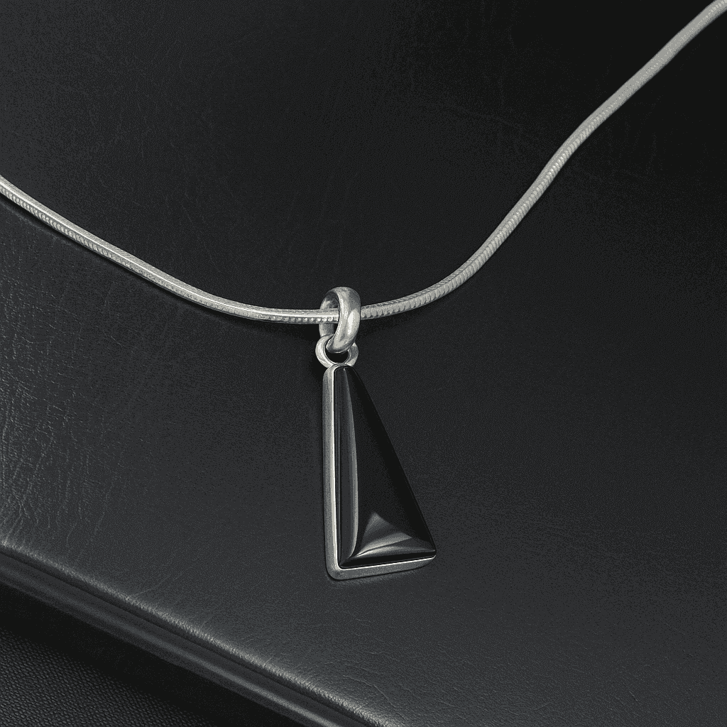 The 925 Sterling Silver Black Onyx Pendant for Power and Protection (Without Chain) - Celestora - India - Blade - - Pendants for Men, Boys, Gift for Men, Brother, Boyfriend, Husband