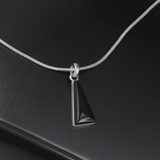 The 925 Sterling Silver Black Onyx Pendant for Power and Protection (Without Chain) - Celestora - India - - - Pendants