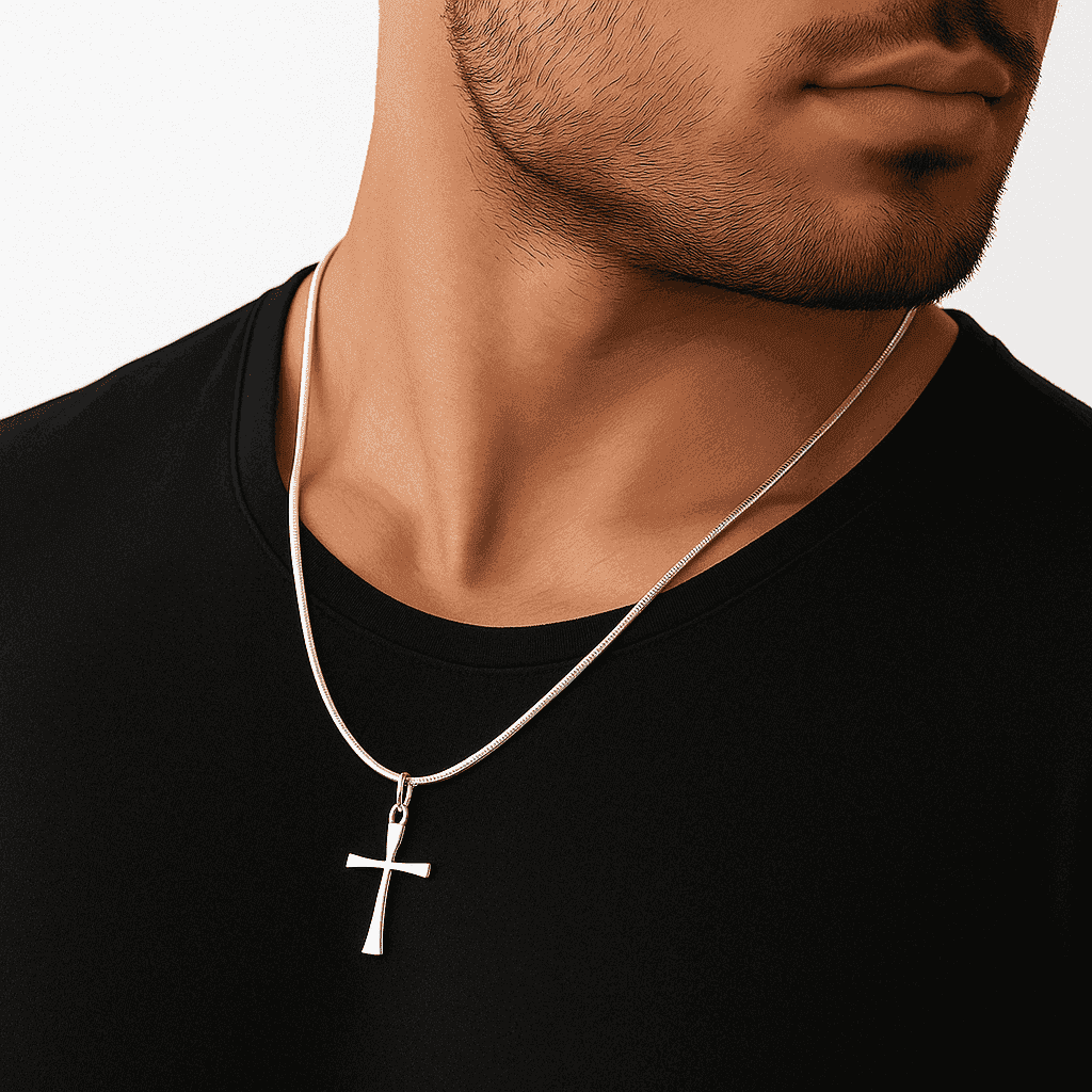 The 925 Sterling Silver Cross Pendant for Faith and Strength (Without Chain) - Celestora - India - Grace - - God Pendant for Men, Boys, Gift for Men, Brother, Boyfriend, Husband