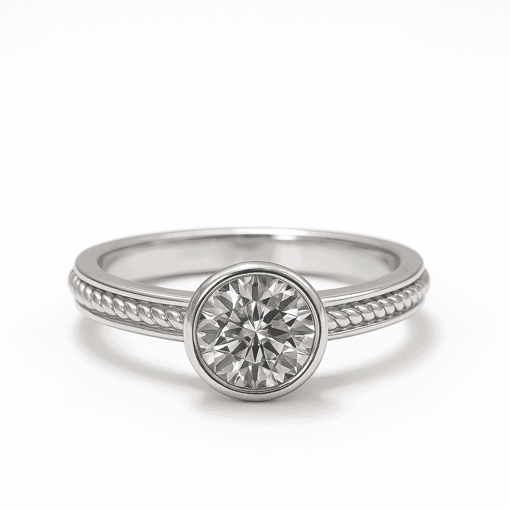 The 925 Sterling Silver Crown Ring - Celestora - India - Textured Crown / 9 - men - Ring