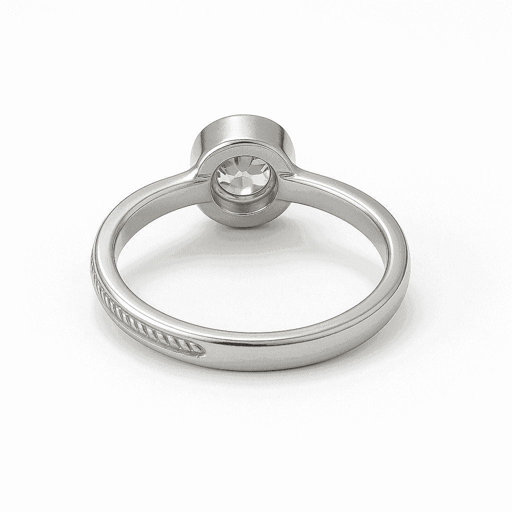 The 925 Sterling Silver Crown Ring - Celestora - India - Textured Crown / 9 - men - Ring