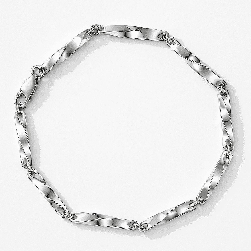 925 Sterling Silver ZigZag Bracelet - Celestora - India - - - Bracelet for Men, Boys, Gift for Men, Brother, Boyfriend, Husband