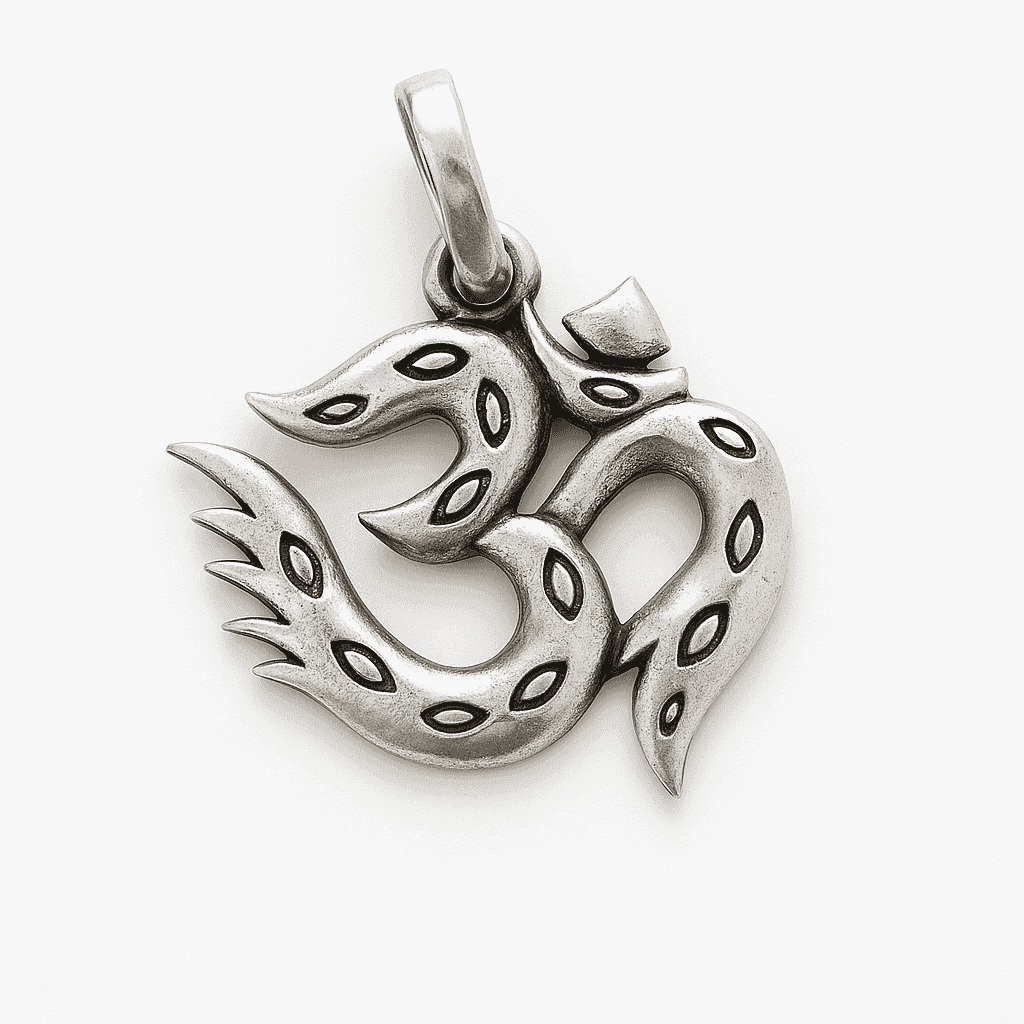 Combo: Agni Om Pendant and Textured Snake Chain (22 inches) - Celestora - India - - - bundle for Men, Boys, Gift for Men, Brother, Boyfriend, Husband