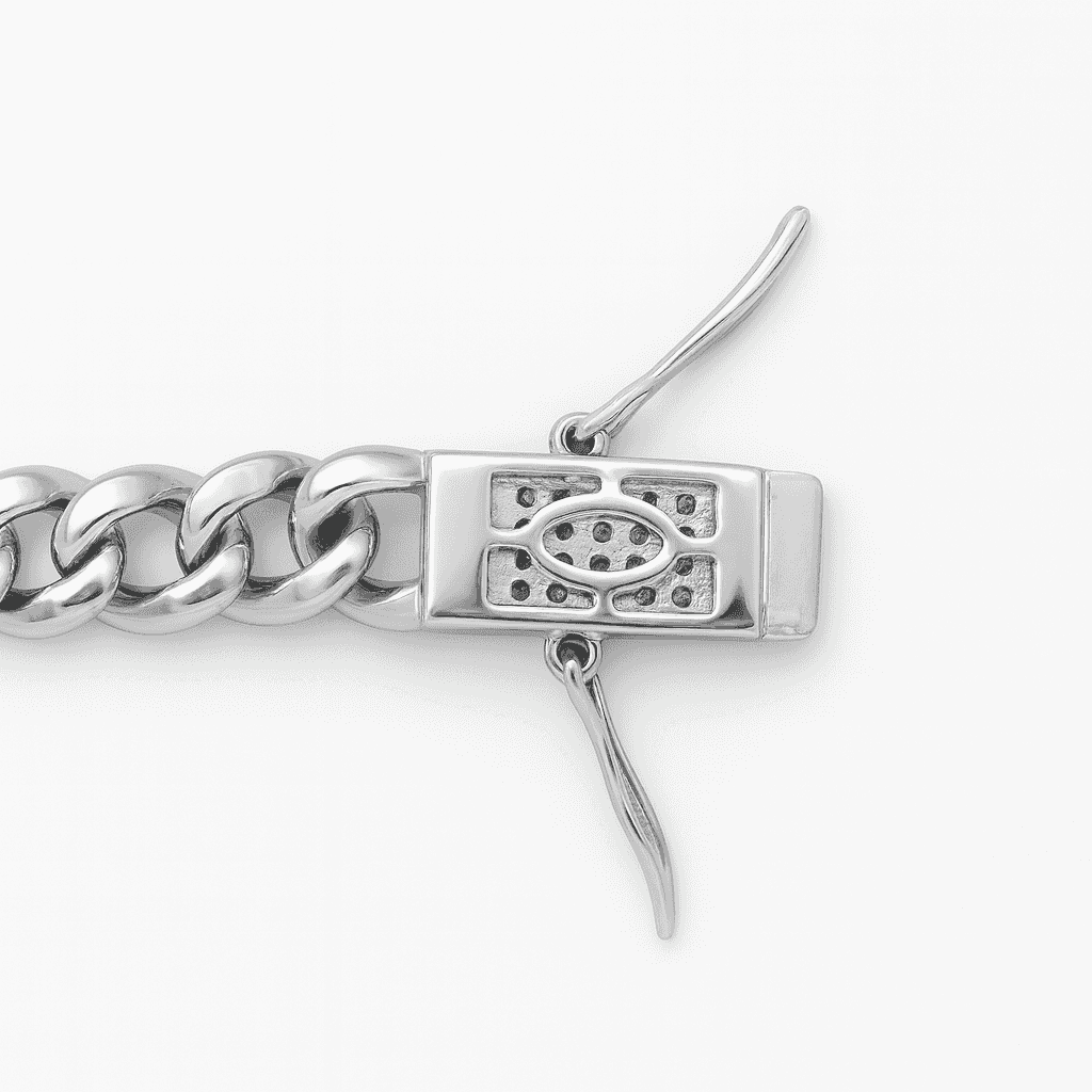 925 Sterling Silver Iced Cuban Curb Bracelet - Celestora - India - - - Bracelet for Men, Boys, Gift for Men, Brother, Boyfriend, Husband