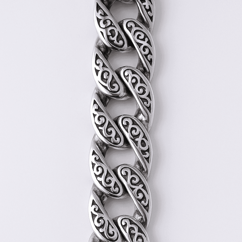 925 Sterling Antique Royale Cuban Bracelet - Celestora - India - - - Bracelet for Men, Boys, Gift for Men, Brother, Boyfriend, Husband