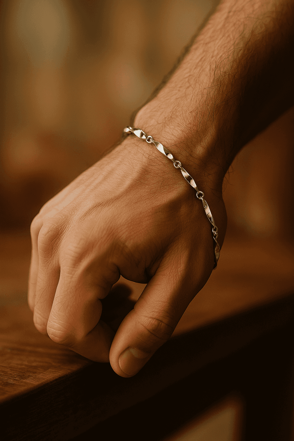 925 Sterling Silver ZigZag Bracelet - Celestora - India - - - Bracelet for Men, Boys, Gift for Men, Brother, Boyfriend, Husband