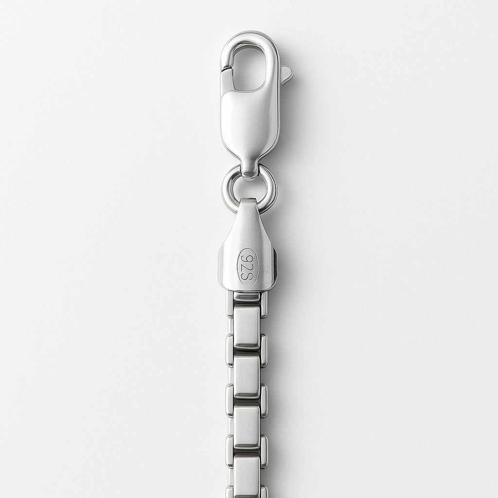 925 Sterling Silver Box Bracelet