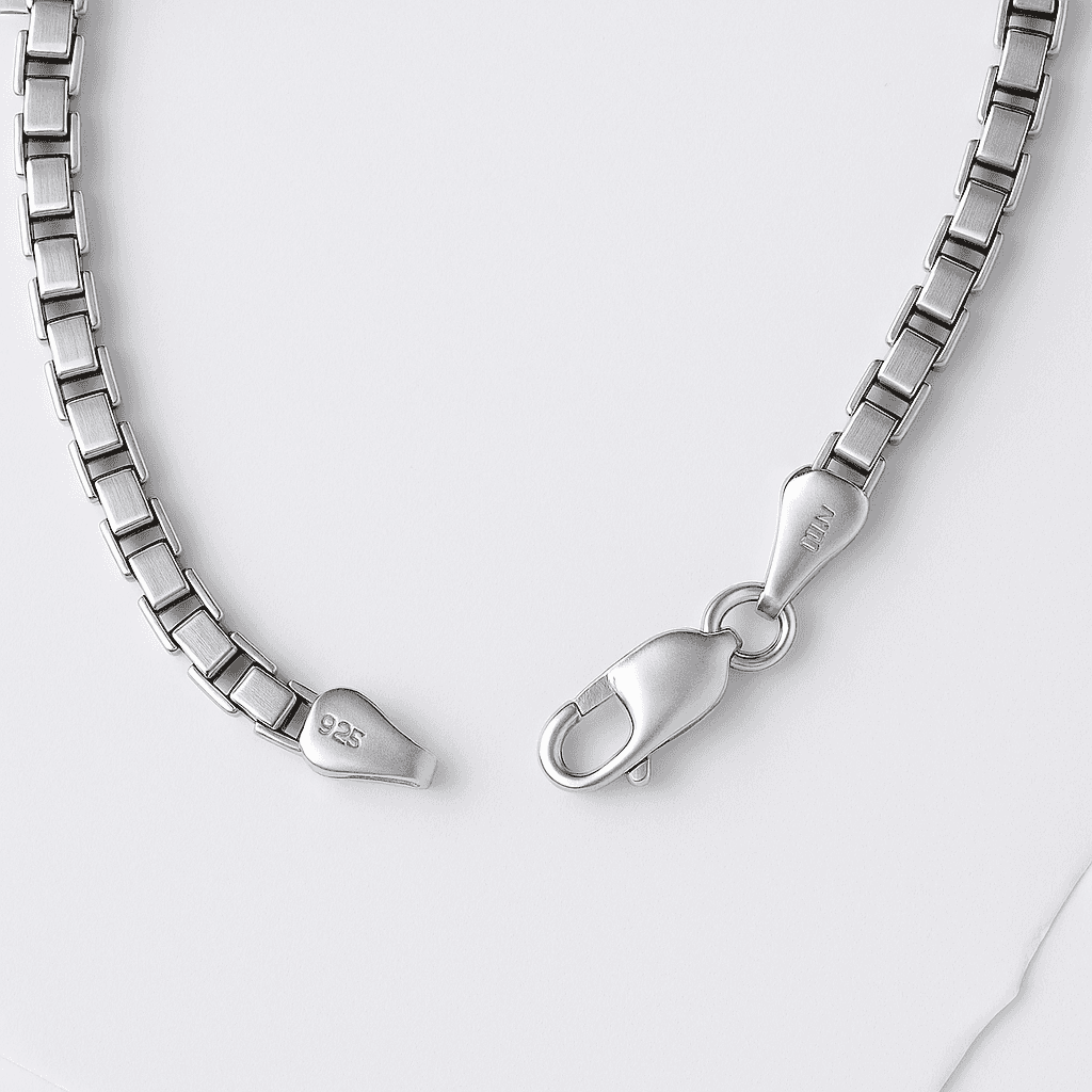 925 Sterling Silver Box Bracelet - Celestora - India - - - Bracelet for Men, Boys, Gift for Men, Brother, Boyfriend, Husband