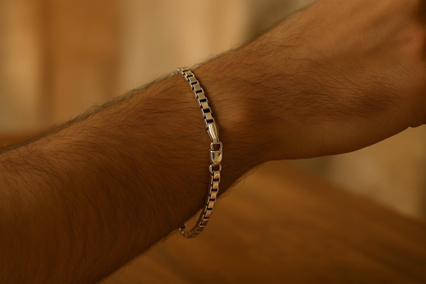 925 Sterling Silver Box Bracelet
