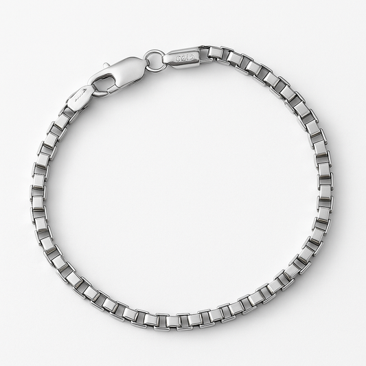925 Sterling Silver Box Bracelet