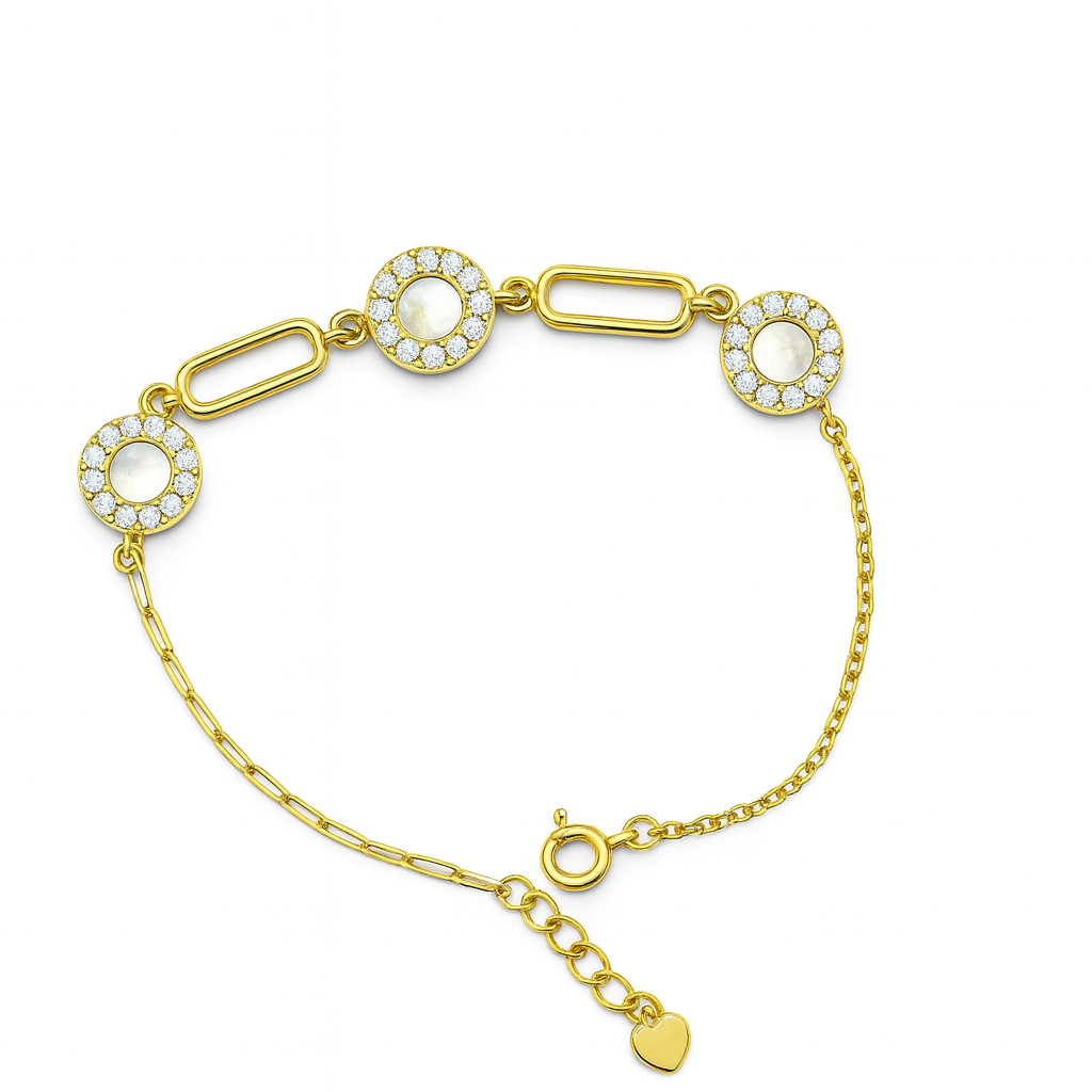 925 Sterling Silver Circle Link Bracelet