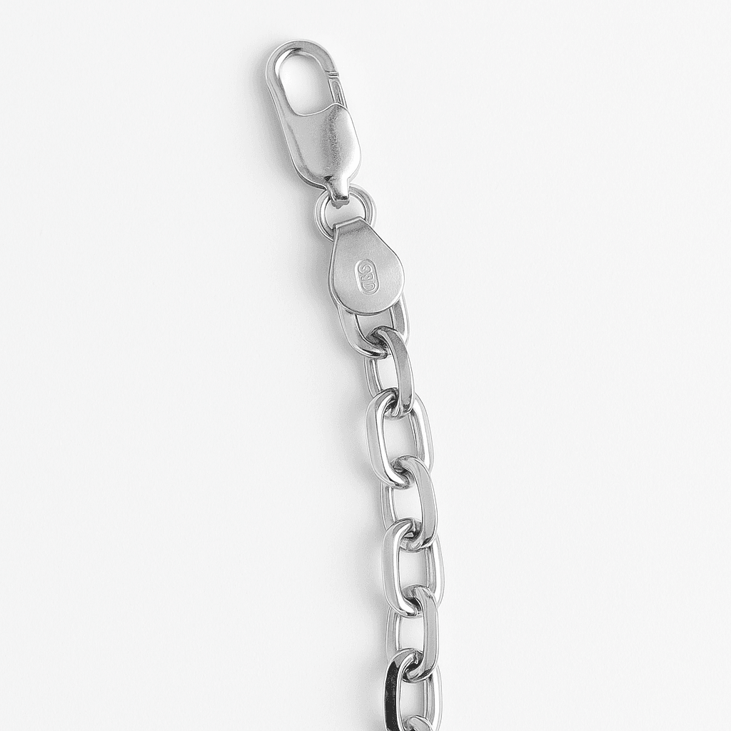 The 925 Sterling Silver Paperclip Link Bracelet - Celestora - India - - - Bracelet for Men, Boys, Gift for Men, Brother, Boyfriend, Husband