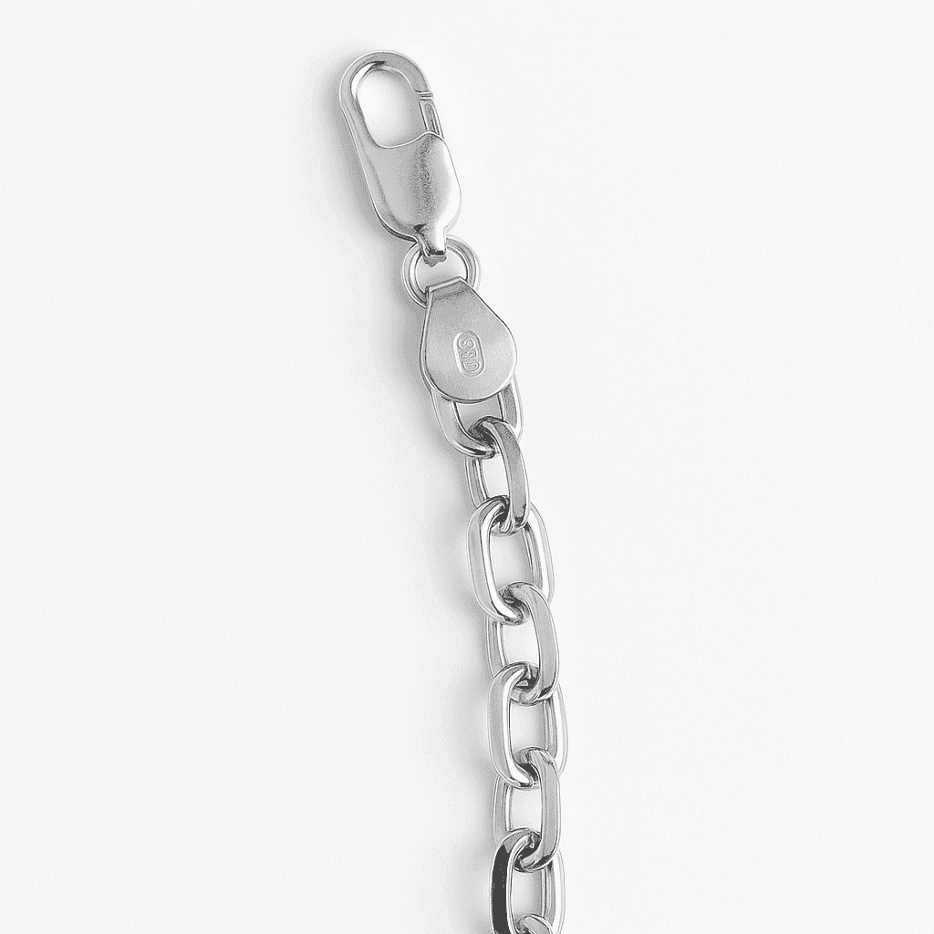 The 925 Sterling Silver Paperclip Link Bracelet - Celestora - India - Basic - - Bracelet for Men, Boys, Gift for Men, Brother, Boyfriend, Husband